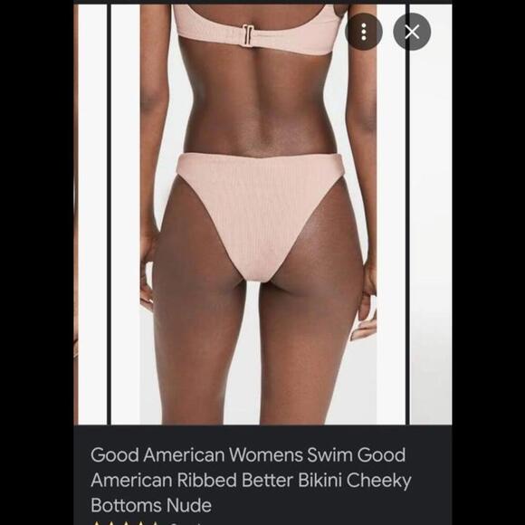 New good american ribbed cheeky bikini bottoms - Picture 3 of 3